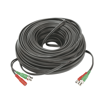 [DIY-40M-HD] Cable coaxial ( BNC RG59 ) + Alimentación / SIAMÉS / 40 Metros / 100 % COBRE / Para Cámaras 4K  / Uso interior y exterior