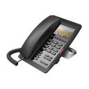 (H5 Color Negro) Teléfono IP Hotelero de gama alta, pantalla LCD de 3.5 pulgadas a color, 6 teclas programables para servicio rápido (Hotline), PoE
