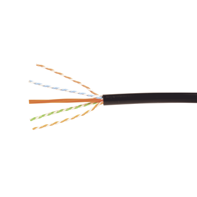 [9A6O4A5-01-R1A] Bobina de Cable Industrial (UTP) de 4 pares, Cat6A de 10Gbps, Planta Externa con Gel Enterrado Directo, Color Negro, 305m