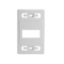 Placa de Pared Modular MAX, de 3 Salidas, Color Blanco, Versión Bulk (Sin Empaque Individual)