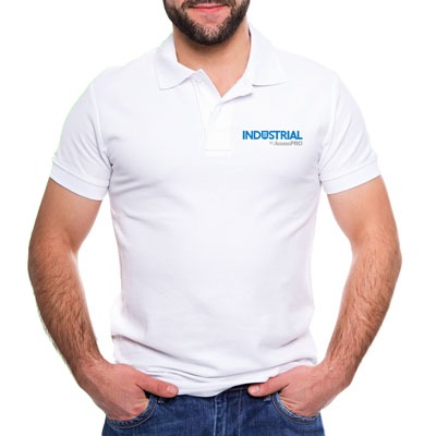 [PLAAPWS] Playera Tipo Polo Color Blanco INDUSTRIAL by AccessPRO Talla Chica
