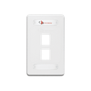 Placa de Pared Modular 10G MAX de 2 Salidas, Color Blanco