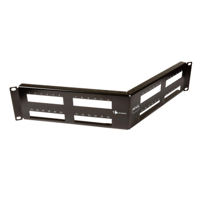 [MX-PNLA-48] Patch Panel MAX Modular (vacío), de 48 Puertos, Angulado, 2UR