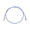 Patch Cord MC6 Modular Cat6 UTP, CM/LS0H, 0.91 Metros (3 Pies), Color Azul, Diámetro Reducido (28AWG)