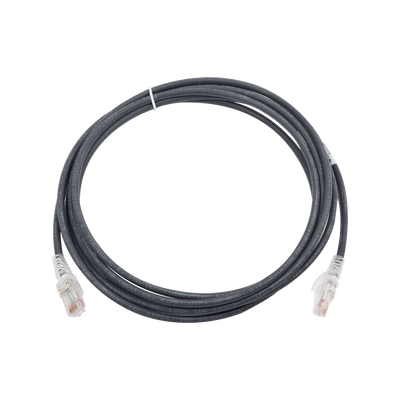 [MC6-10-01B] Patch Cord MC6 Modular Cat6 UTP, CM/LS0H, 3.05 Metros (10 Pies), Color Negro, Versión Bulk (Sin Empaque Individual)