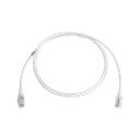 Patch Cord MC6 Modular Cat6 UTP, CM/LS0H, 1.52 Metros (5 Pies), Color Blanco, Diámetro Reducido (28AWG)