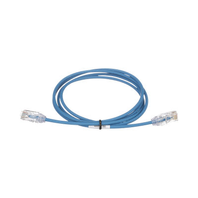 [UTP28SP3BU] Cable de Parcheo TX6, UTP Cat6, Diámetro Reducido (28AWG), Color Azul, 3ft
