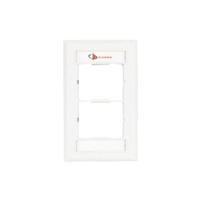 [CT4-FP-02] Placa de Pared CT, Para dos Acopladores, Color Blanco