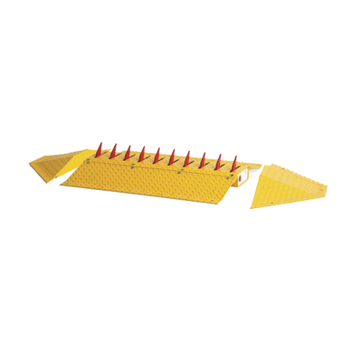 [1610-088] Picos poncha llantas autónomo con biseles laterales / No requiere barrera vehicular / Para delimintar dirección de tráfico vehicular / Compatible con 1601-088 / Mide 90cm (3ft) / Fácil instalación de sobreponer