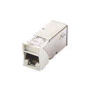 Jack Z-Max Cat6A, Blindado, Montaje Híbrido en Placa de Pared (Plano y Angulado), Color Blanco, Versión Bulk (Sin Empaque Individual)