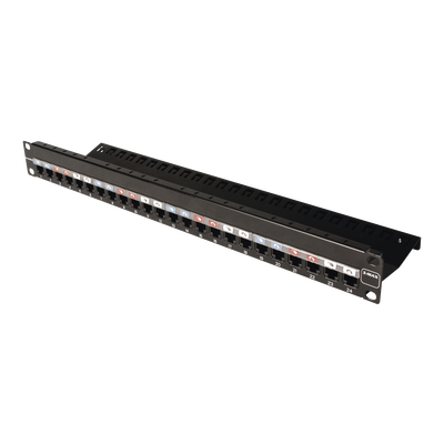 [Z-PNL-24E] Patch Panel Z-Max, de 24 Puertos, Modular (Vacío), Plano, 1UR