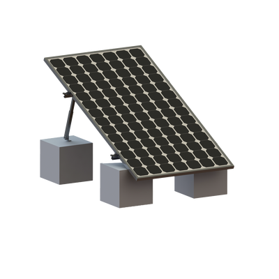 [VEKTOR8R1M] Montaje para Panel Solar, Riel "8" de 1400mm para Módulos con Espesor de 35mm, Velocidad de Viento Máx. 136km/h (20° a 45°)