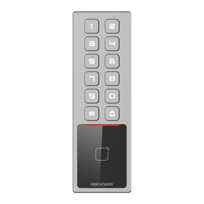 [DS-K1T805MX] Teclado Exterior Antivandálico IP65 & IK08 / Administrable en la Nube / Alta y Baja de Passwords Remotamente con Horarios / Acceso por PIN o Tarjeta MIFARE