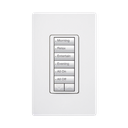 (RadioRA2) Teclado Seetouch Hibrido 6 botones, 2 botones subir/bajar, programe escenas diferentes en cada botón,puede instalarse en un interruptor de luz.