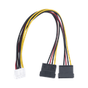 Cable Doble de Corriente SATA / Compatible con DVR's epcom / HIKVISION / 25 cms de Longitud