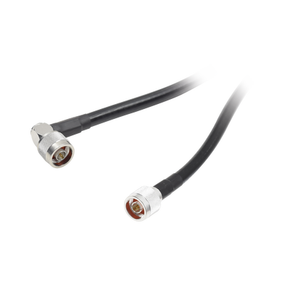 [SN-400-NL-120T] Jumper con Cable LMR400 con Conectores N Macho / N Macho Angulo Recto, de 1.2 metros.