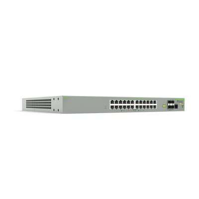 [AT-FS980M/28PS-10] Switch PoE+ Administrable CentreCOM FS980M, Capa 3 de 24 Puertos 10/100 Mbps + 4 puertos SFP, 375 W