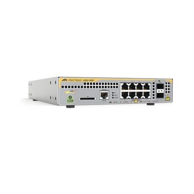 [AT-X230-10GP-10] Switch PoE+ Administrable Capa 3, 8 Puertos 10/100/1000 Mbps + 2 SFP Gigabit, 124 W