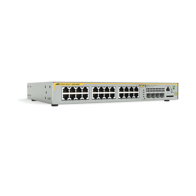 [AT-X230-28GT-10] Switch Administrable Capa 3, 24 puertos 10/100/1000 Mbps + 4 puertos SFP Gigabit