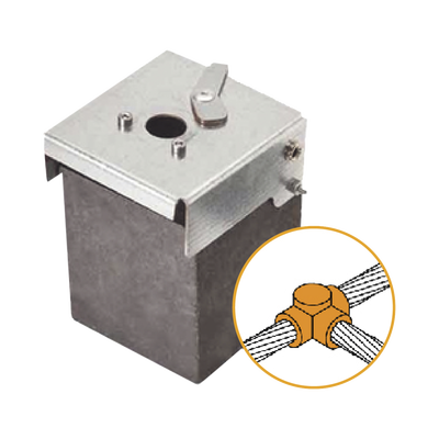 [ATW40/W40/TH] Conector Tipo T de Latón / Cable 50-70 mm² (1/0-2/0 AWG) / Alta Conductividad / Resistente a Corrosión / Unión Segura