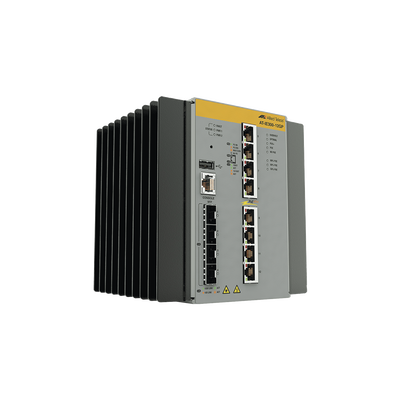 [AT-IE300-12GP-80] Switch Industrial Hi-PoE Continuo Administrable Capa 3 de 8 x 10/100/1000 Mbps + 4 Puertos SFP, 240 W.