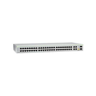 [AT-FS750/52-10] Switch WebSmart de 48 puertos 10/100 Mbps + 2 puertos 10/100/1000 Mbps + 2 SFP Gigabit Combo