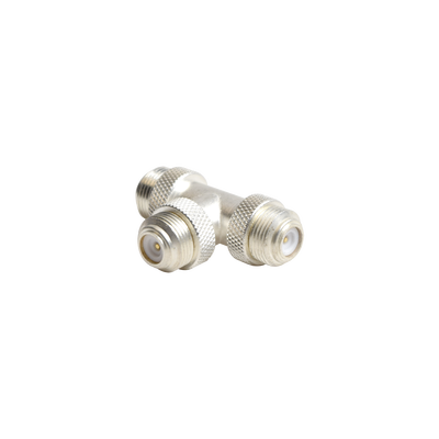[PT-4000-027] Adaptador triple UNIDAPT Macho en T. Plata / Oro / Teflón.