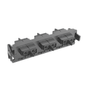 Placa Acopladora de Fibra Óptica Quick-Pack, Con 3 Conectores SC Duplex (6 Fibras), Negro