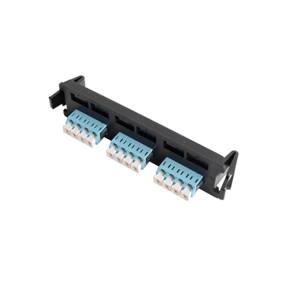[RIC-F-LCQ12-01C] Placa acopladora de Fibra Óptica Quick-Pack, Con 6 Conectores LC Duplex (12 Fibras), Para Fibra Multimodo, Aqua