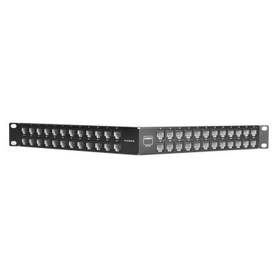 [Z6-PNLA-U48K] Patch Panel UTP Z-MAX Precargado con Jacks Categoría 6, de 48 puertos, Angulado, 1UR