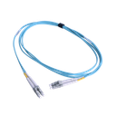 Jumper de Fibra Óptica Multimodo 50/125 OM3 XGLO, LC-LC Duplex, OFNR, Color Aqua, 1 Metro (3.28 Pies)
