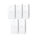 5 Access Point UniFI doble banda, cobertura 180°, MIMO 2x2 de pared para habitaciones de hotel.