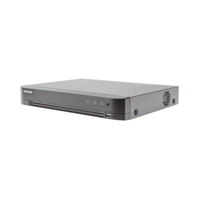 [DS-7208HUHI-K1] DVR 8 Canales 4K TurboHD + 8 Canales IP/ 8 Megapixel/ / 1 Bahía de Disco Duro / 4 Canales de Audio / 4 Entradas de alarma / Videoanálisis