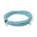 Jumper de Fibra Óptica Multimodo 50/125 XGLO OM3, LC-LC Duplex, OFNR, Color Aqua, 30 Metros (98.43 Pies)