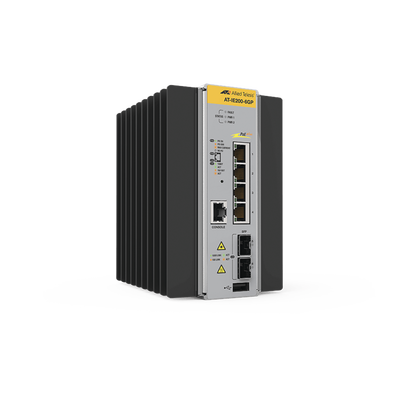 [AT-IE200-6GP-80] Switch Industrial Administrable Capa 2 de 4 Puertos 10/100/1000 Mbps + 2 Puertos SFP, 120 W