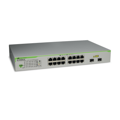 [AT-GS950-16-10] Switch Gigabit WebSmart de 16 puertos 10/100/1000 Mbps (2 x Combo) + 2 puertos gigabit SFP (Combo)