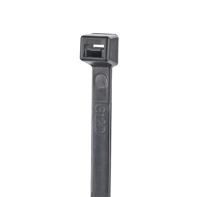 [S8-18-C0] Cincho de Nylon 6.6 StrongHold™,  200mm  largo x 2.5mm ancho, Color Negro, Exterior Resistente a Rayos UV, Paquete de 100pz