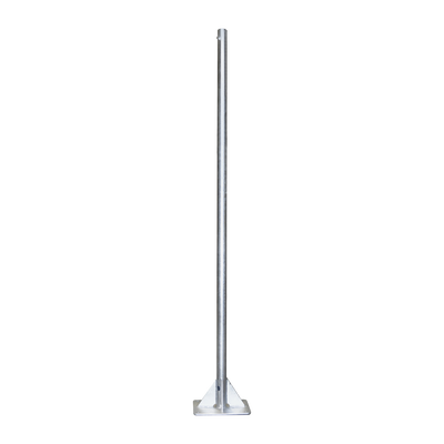 [SM-AUTO-2] Mástil de 2 metros de 2" Diámetro, con Opresor, Base Soldada . Galvanizado por Inmersión en Caliente.