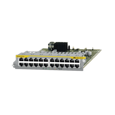 [AT-SBX81GP24] Tarjeta de línea Ethernet 10/100/1000T de 24 puertos PoE+, para SBx8100 Series