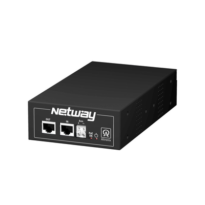 [NETWAY1D] Inyector Midspan un solo puerto Hi-PoE para desempeño estándar y mejorado de energía, para infraestuctura de red