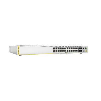 [AT-X510L-28GT-10] Switch Capa 3, 24 puertos 10/100/1000 Mbps + 4 puertos SFP+ 10 G, fuente de alimentación simple