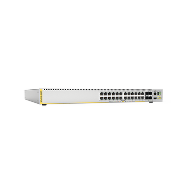 [AT-X510L-28GP-10] Switch PoE+ Capa 3, 24 puertos 10/100/1000 Mbps + 4 puertos SFP+ 10 G, 185 W, fuente de alimentación simple