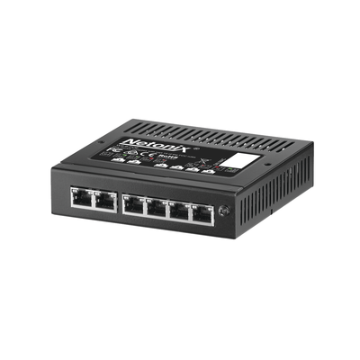 [WS6MINI] Switch WISP PoE 6 puertos Gigabit, entrada PoE pasivo de 37-53 Vcc