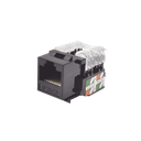 Módulo Jack Keystone Cat6 con terminación 110 (Punchdown) para faceplate - Color Negro