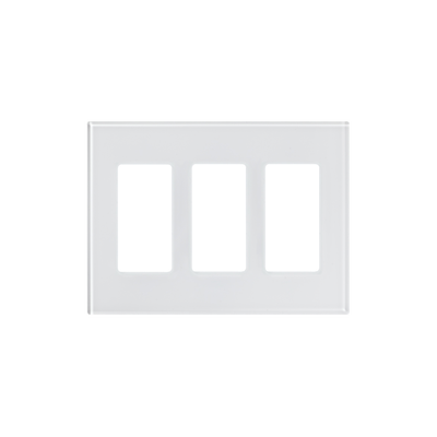 [LFGR-3-CWH] Tapa de cristal para apagador o atenuador, 3 espacio.