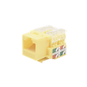 Módulo Jack Keystone Cat6 con terminación 110 (Punchdown) para faceplate - Color Amarillo