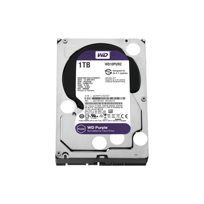 [WD10PURZ] Disco Duro Purple de 1 TB / 5400 RPM / Optimizado para Soluciones de Videovigilancia / Uso 24-7 / 3 Años de Garantia