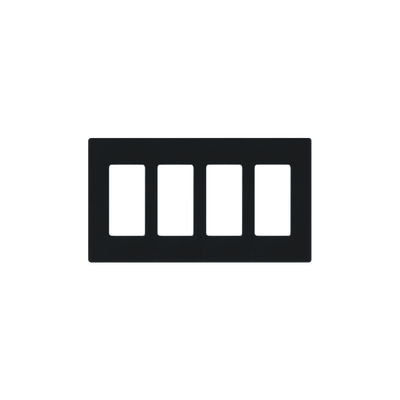 [CW4-BL] Placa de pared 4 espacio, para atenuador (dimmer), switch ó control remoto PICO inalámbrico.