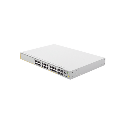 [AT-GS970M/28PS-10] Switch PoE+ Administrable CentreCOM GS970M, Capa 3 de 24 Puertos 10/100/1000 Mbps + 4 SFP Gigabit, 370 W
