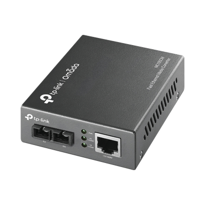 [MC100CM] Convertidor Fibra Óptica Multimodo /  1 Puerto RJ45 10/100 Mbps / Puerto Fibra Óptica SC 100 Mbps / Hasta 2 Km / Plug and Play